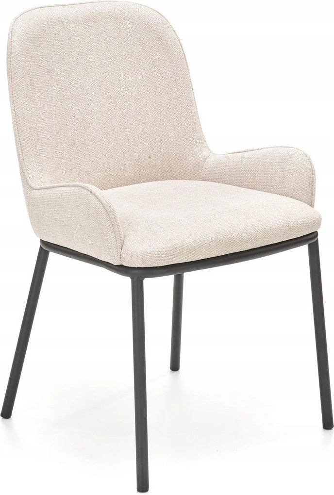 Kárpitozott szék karfával bézs étkező nappaliba K481