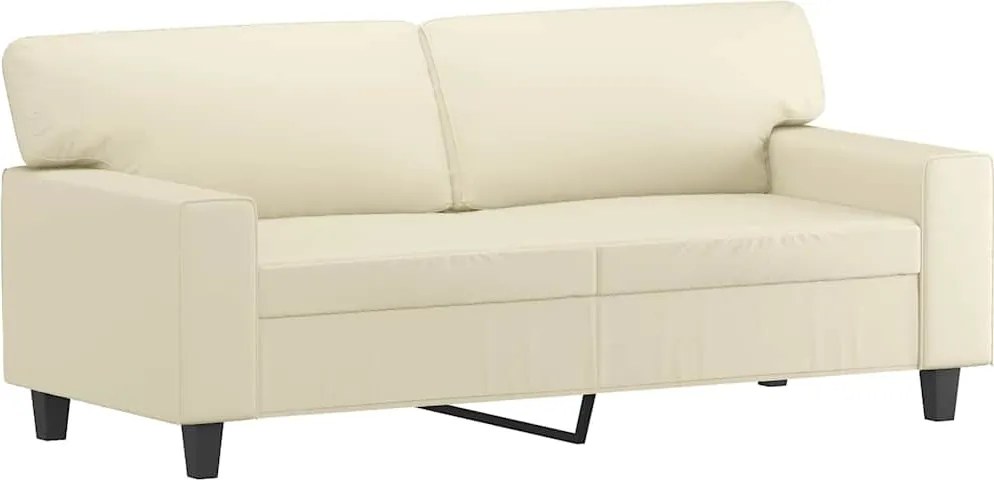 vidaXL 2 személyes krémszínű műbőr kanapé 140 cm