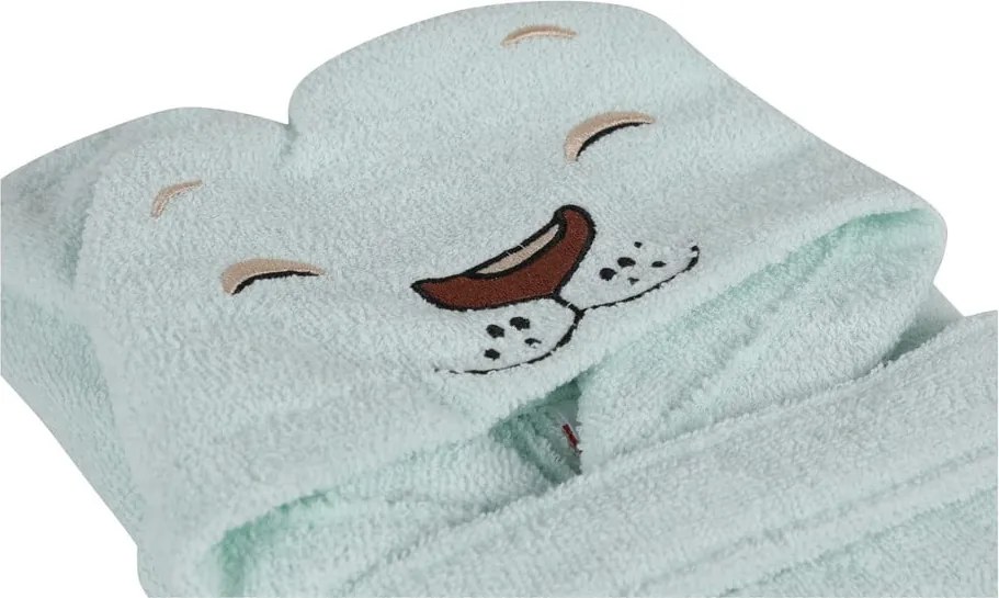 Mentazöld pamut gyerek fürdőköpeny, 1-2 év Aslan – Foutastic