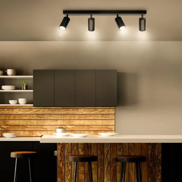Brilagi - LED RGBW dimmelhető spotlámpa SELE 4xGU10/4,8W/230V fekete