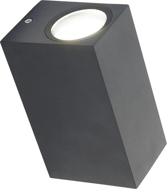 Okos fali lámpa sötétszürke IP44, 2 db Wifi GU10 izzóval - Baleno