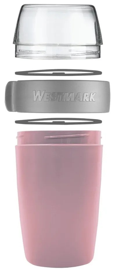 Westmark kétrészes uszonnás doboz, 700 ml, rózsaszín, S