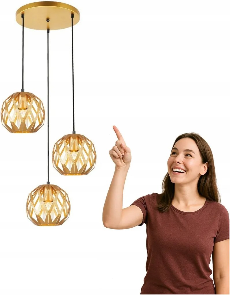 Hilo függőlámpa PND-22341-3SA-GD Italux