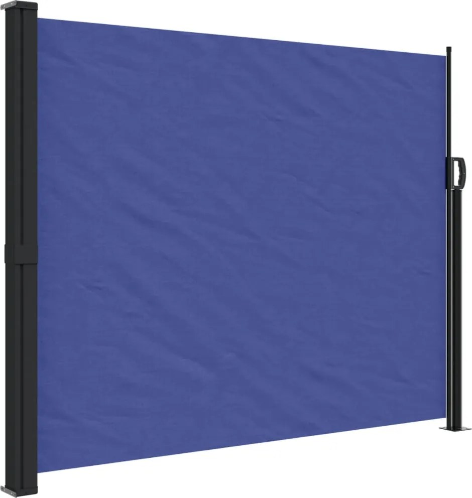 vidaXL kék behúzható oldalsó napellenző 160 x 600 cm