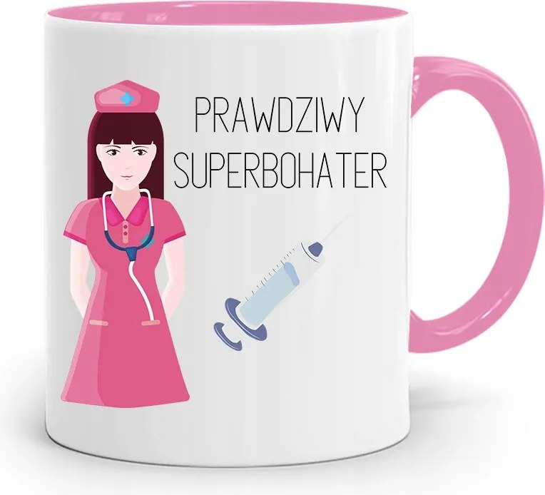 Rózsaszín Bögre Ápolónőnek Valódi Ajándék fényképes nyomtatással