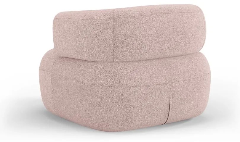 Világos rózsaszín buklé fotel Jenny – Micadoni Home