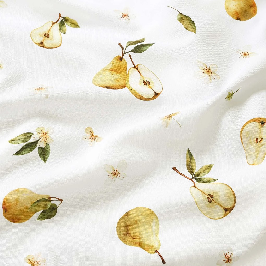 Goldea ovális viaszosvászon terítő - körtés kert 140 x 200 cm