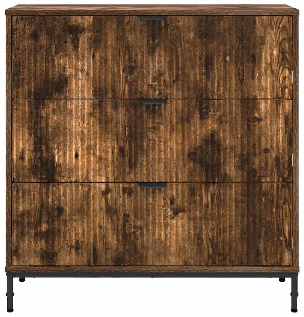 Széf fiókkal Füstölt tölgy 79.5 x 33 x 82 cm Faanyag