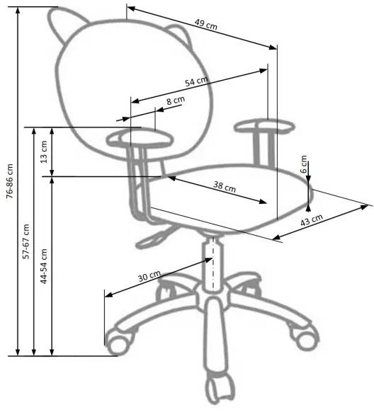 CAT irodai szék, rózsaszín