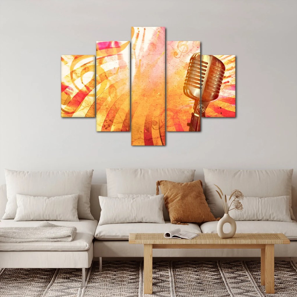 Kép - Retro mikrofon (150x105 cm)