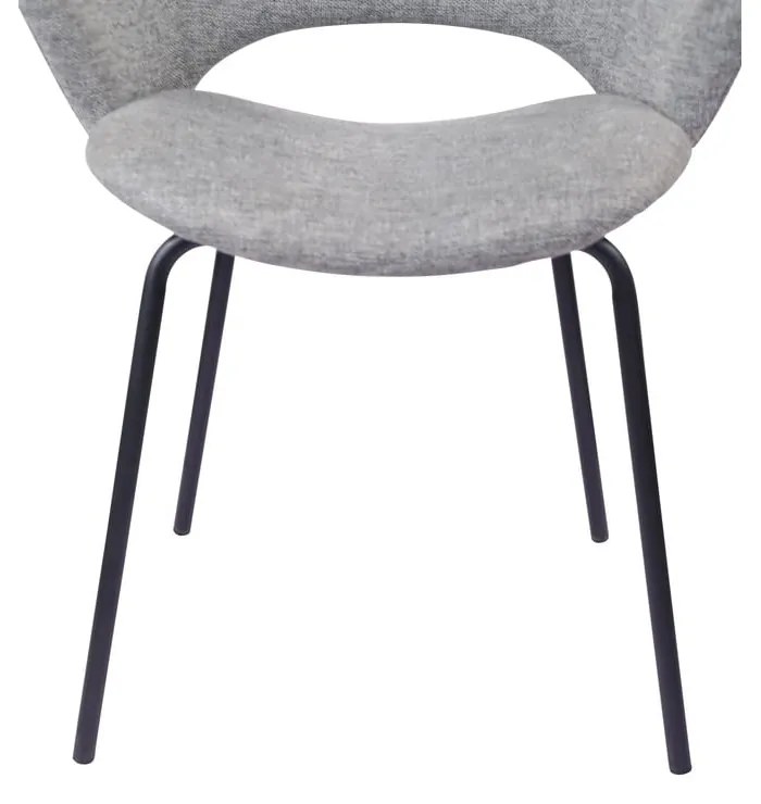 Világosszürke kárpitozott étkezőfotel szett 2 db-os Rowley – Unique Furniture