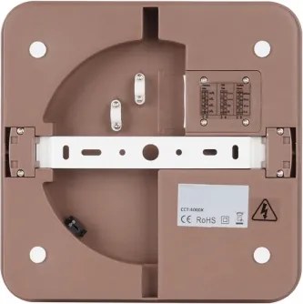 Brilagi-LED kültéri lámpatest érzékelővel BENE LED/18W/230V 21,5x21,5 cm barna IP54