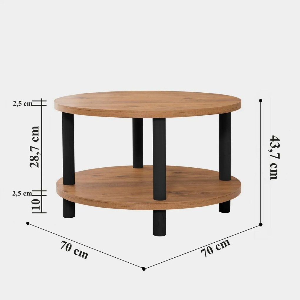 Roby Atlantic Pine and Black konferenciaasztal
