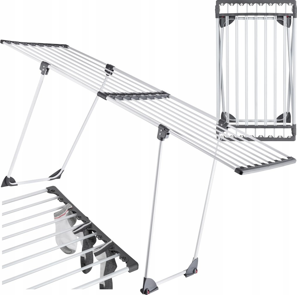 Mosó-szárítógép Álló Kihúzható Összecsukható Nagy Erős 17m Ruházathoz