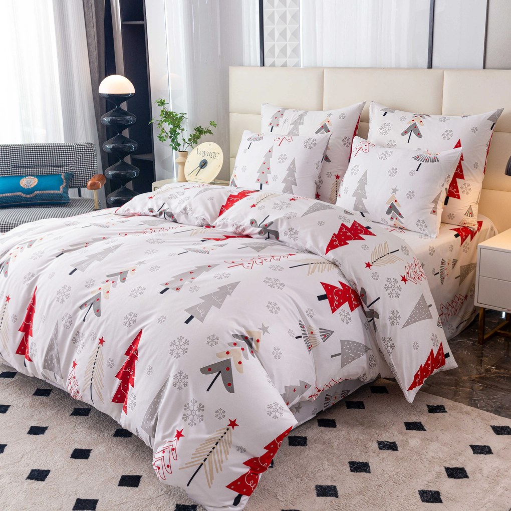 Mikroszálas ágyneműhuzat JINGLE fehér Ágyneműhuzat mérete: 80 x 80 cm | 135 x 200 cm