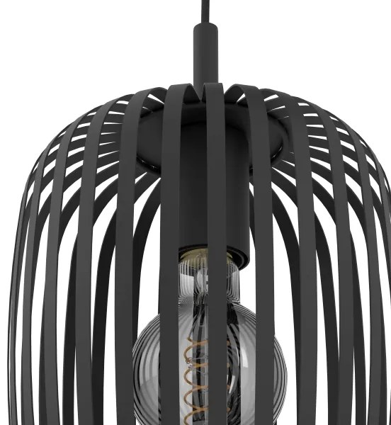 Eglo 900686 - Csillár zsinóron ROMAZZINA 3xE27/40W/230V fekete