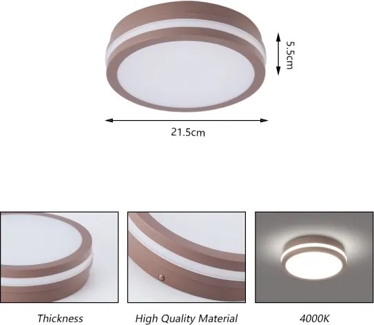 Brilagi - LED kültéri mennyezeti lámpatest BENE LED/18W/230V átm. 21,5 cm barna IP54