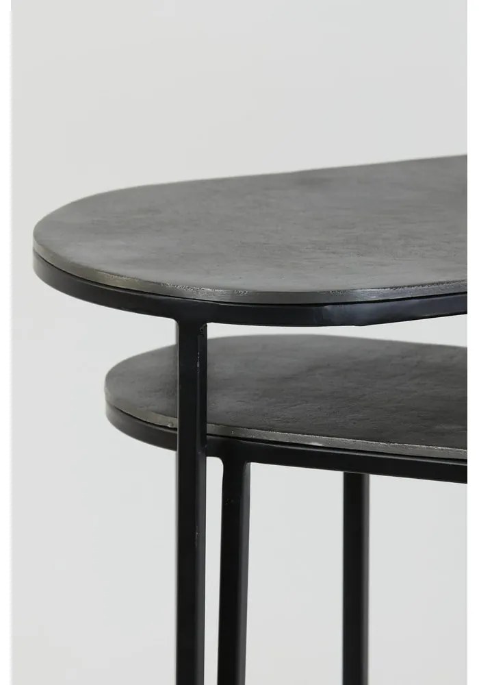 Fém tárolóasztal szett 2 db-os 26x53 cm Bocov – Light &amp; Living