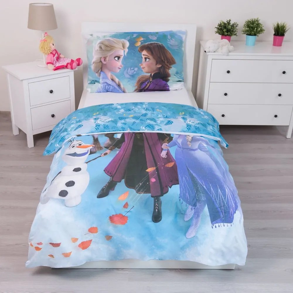 Egyszemélyes pamut gyerek ágyneműhuzat 140x200 cm Frozen – Jerry Fabrics
