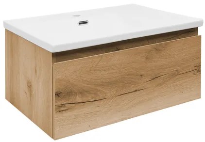 SAT B-WAY Fürdőszobaszekrény mosdóval 59x30x45 cm tölgy matt BWAY60OAKU1