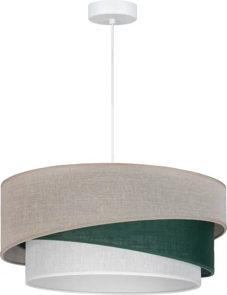 Brilagi - ARROW kábeles függőlámpa 1xE27/60W/230V Ø 45 cm bézs/zöld/fehér