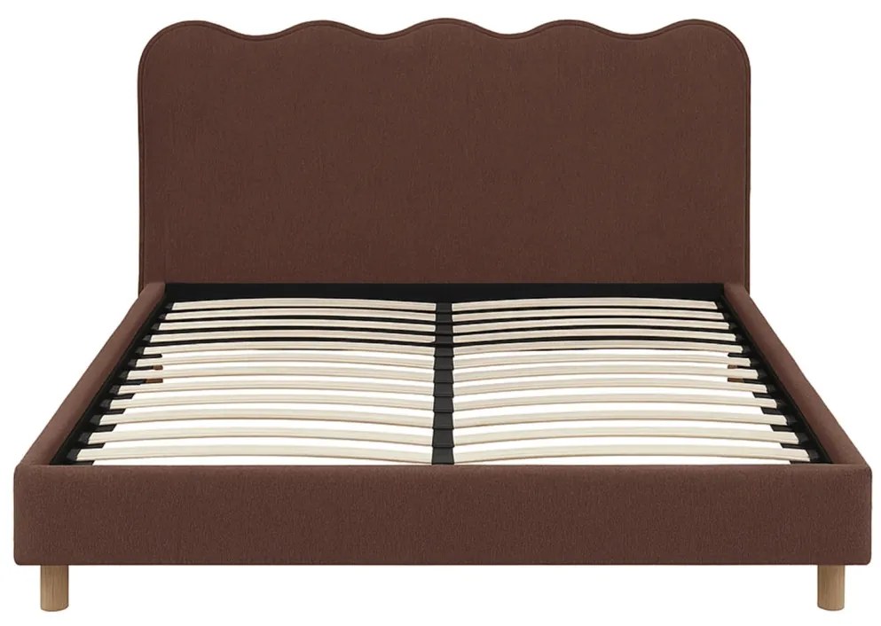 Kárpitozott Franciaágy Rozsdabarna Színben. 160x200 IZMIR