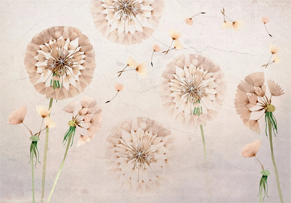 Fotótapéta Akvarell pitypangok Provence finomság 200x140 +ragasztó