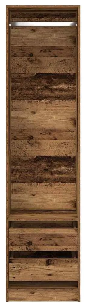 vidaXL antik fa színű szerelt fa ruhásszekrény 50 x 50 x 200 cm