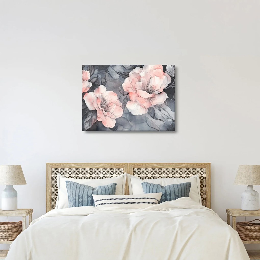 Kép - Virágok vázlata (70x50 cm)