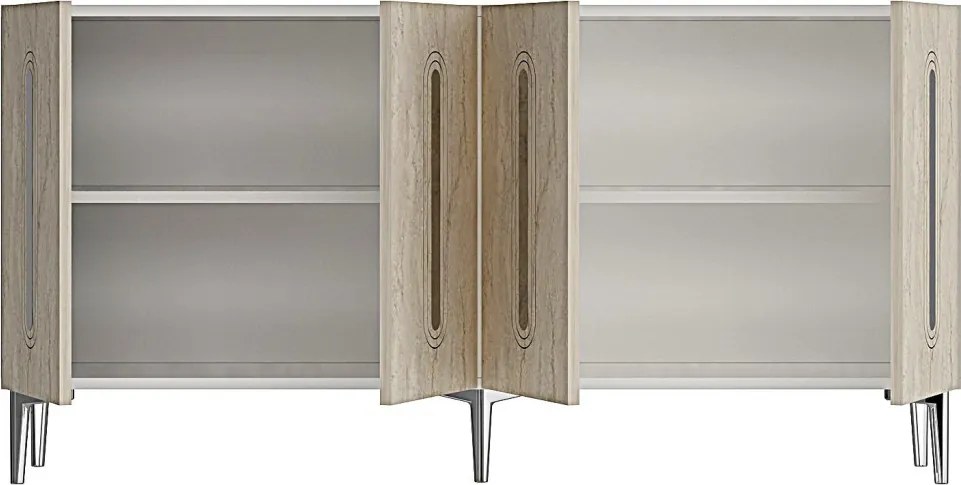 Rany 150 - White, Travertine, Silver