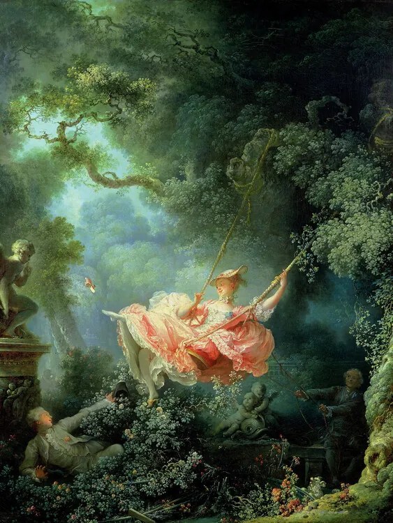 Reprodukció The Happy Accidents of the Swing, Jean-Honoré Fragonard