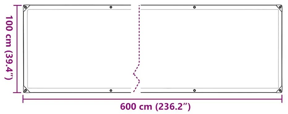 növénytakaró fülekkel 1x6 m polietilén