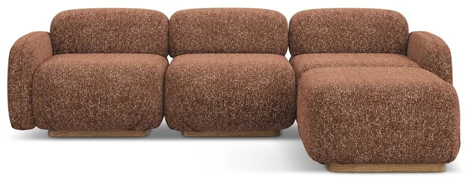 Narancssárga-barna moduláris sarokkanapé (variálható sarok) Ailani – Makamii