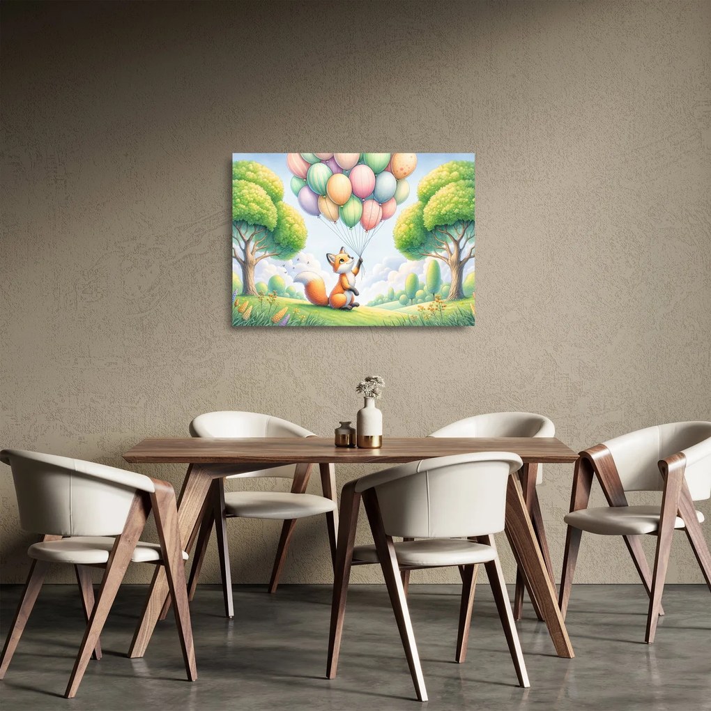 Üveg kép – Boldog róka (70x50 cm)