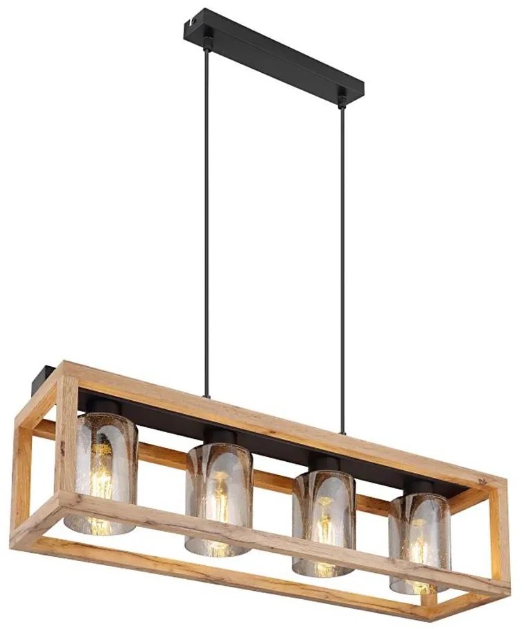 Globo 15497-4H - Csillár zsinóron PETTEY 4xE27/40W/230V