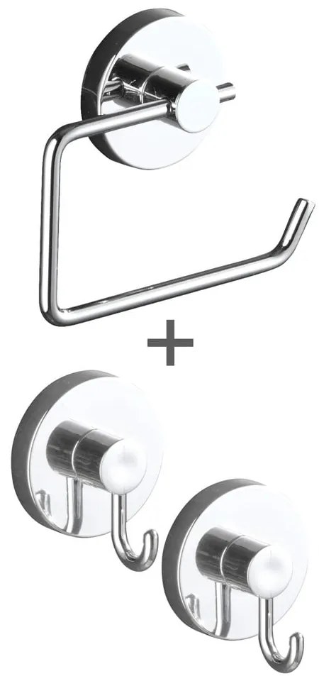 Szürke öntapadós fürdőszobai kiegészítő szett Milazzo – Wenko