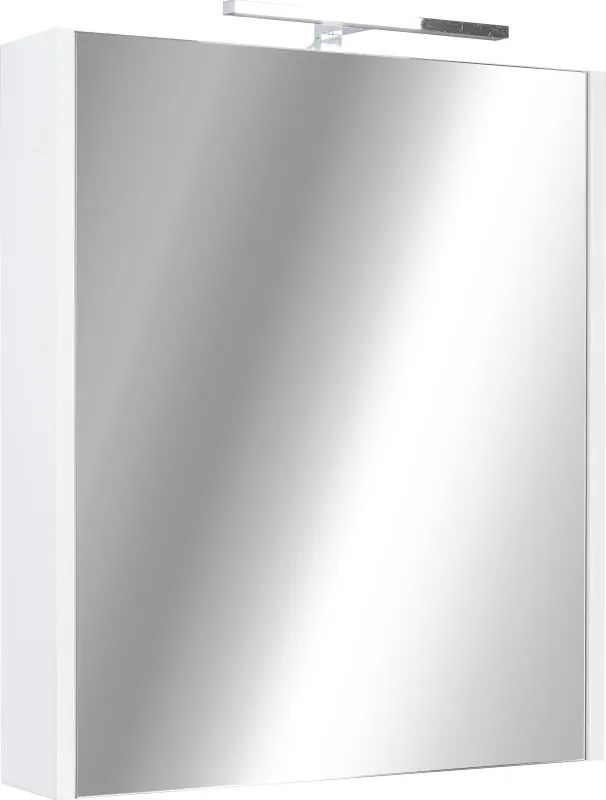 Piramida AKVA 60 H Tükrös fürdőszobai szekrény -1 ajtós kivitel - LED világítással - 60 x 69 x 13 cm