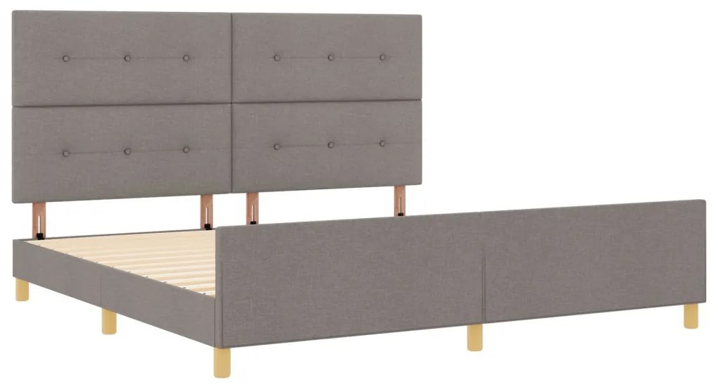 Taupe Ágykeret 200x200 cm Szövet