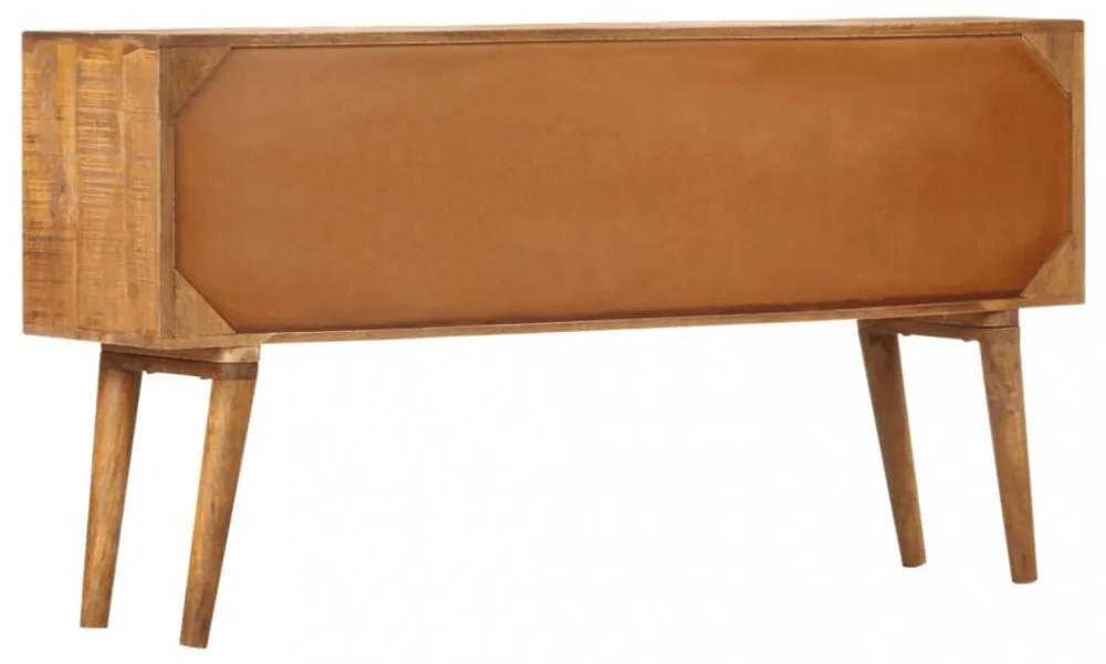 tömör mangófa tálalószekrény nyomtatott mintával 130x30x70 cm