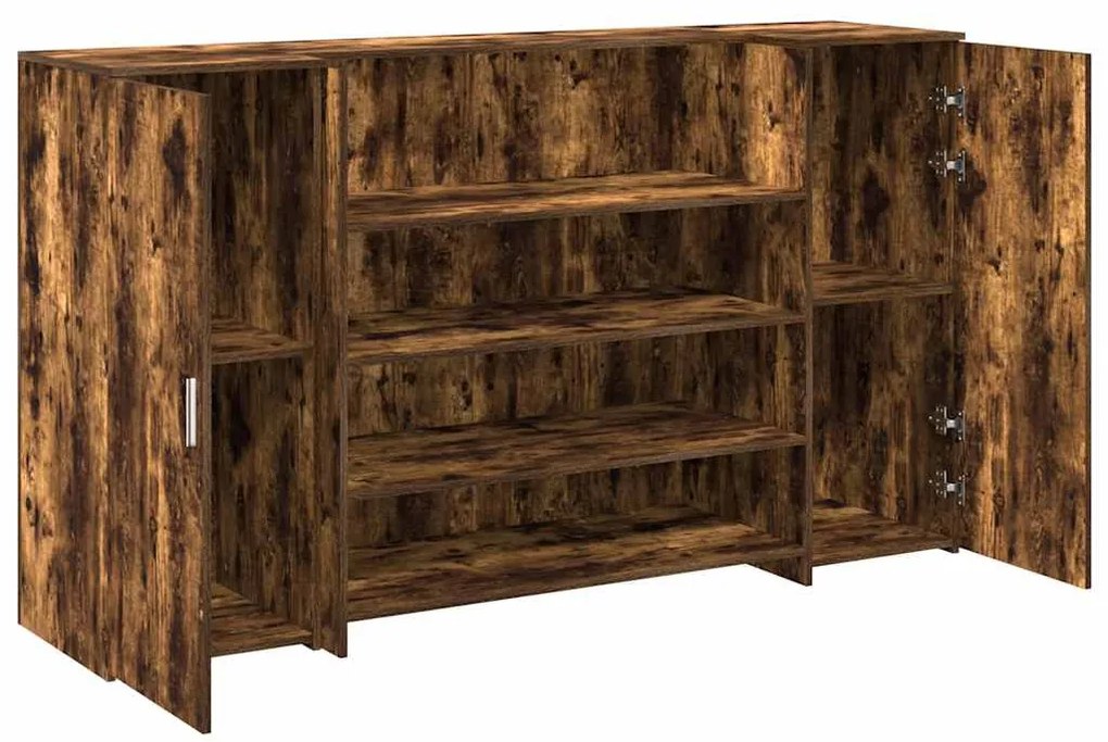 recepciós pult füstös tölgy 180x50x103,5 cm szerelt fa