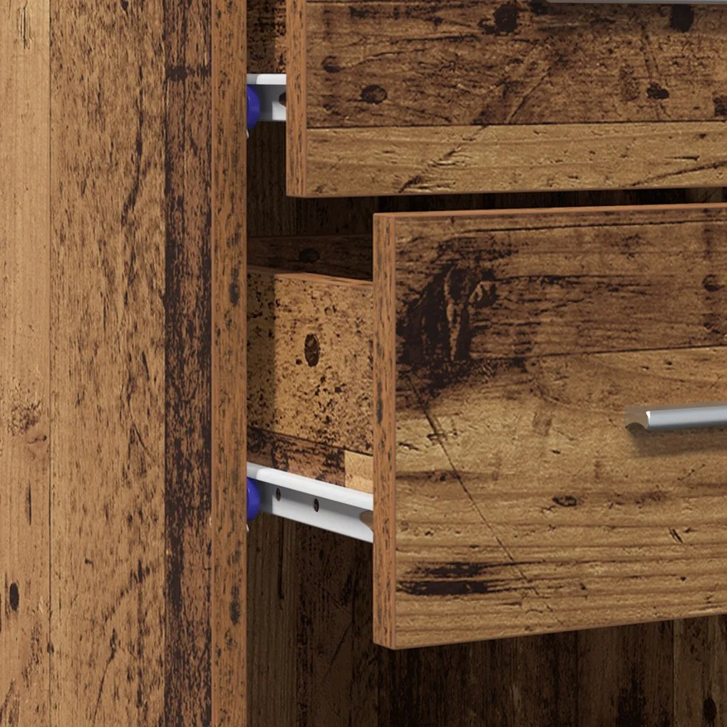 Magas szekrény Régi fa 30x42,5x185 cm Mérnöki fa