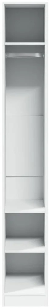 fehér szerelt fa ruhásszekrény 30 x 50 x 200 cm