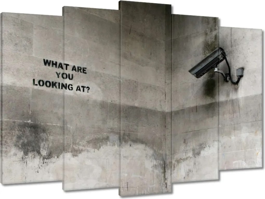 Vászonkép 70x50 Banksy Kamera Graffiti