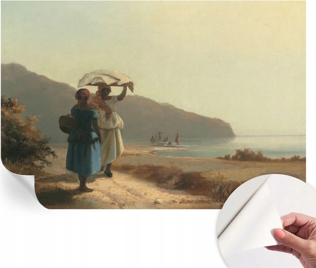 Dekoratív Öntapadós Tapéta Divatos Minták Tengerparti séta 152x104 cm