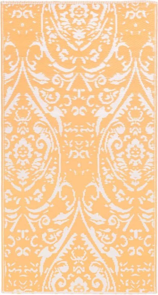 vidaXL ARAKIL narancssárga és fehér 80x150 cm-es PP kültéri szőnyeg