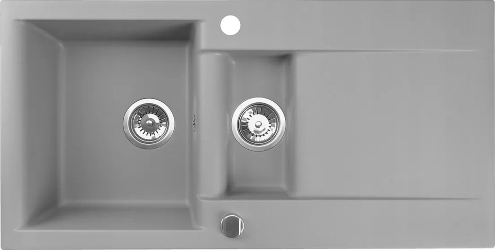 Estein gránit mosogató konyhai mosogató 98 másfélmedencés 98 x 50 cm