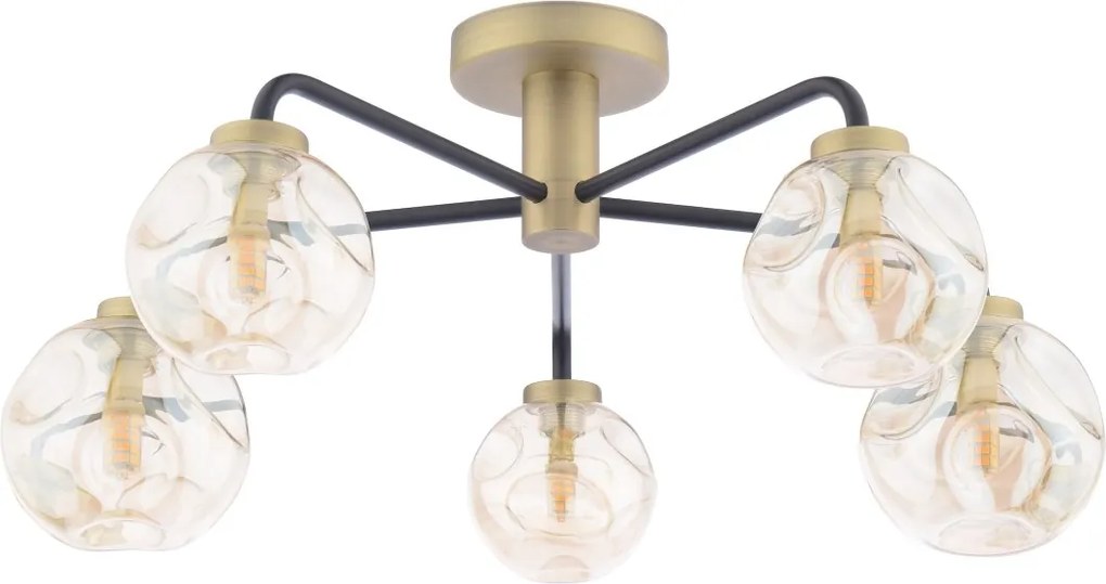 Dar Lighting modern mennyezeti lámpa lainey borostyán matt fekete darlai5454-27