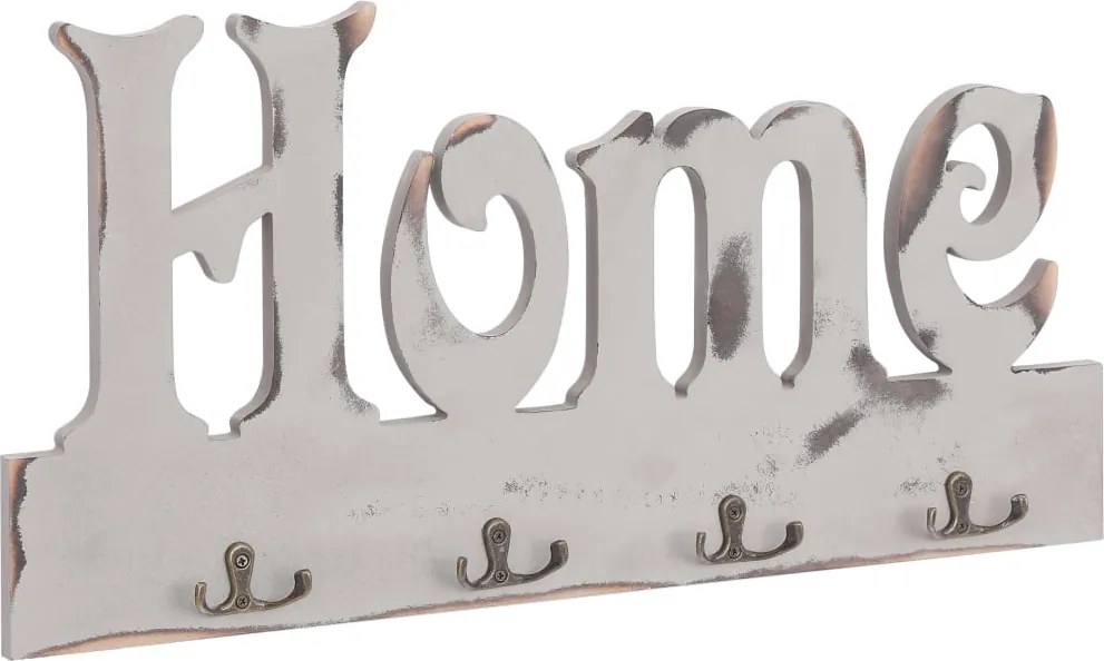 vidaXL "HOME" feliratú fali fogas 50 x 23 cm