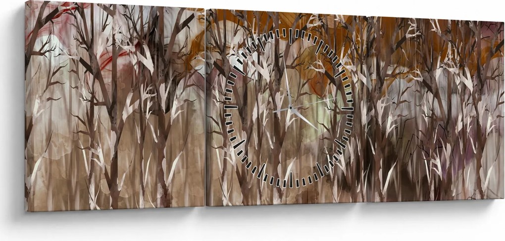 Kép - Fák (órával) (90x30 cm)