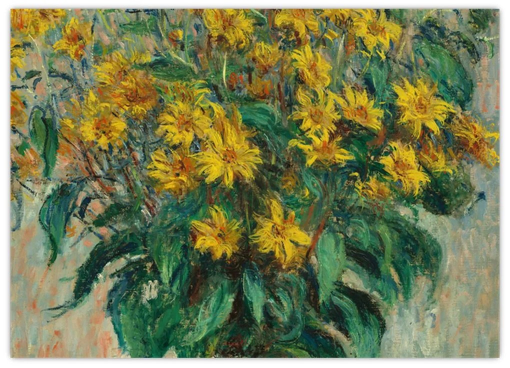 Kép - Claude Monet, Jerusalem Artichoke Flowers, reprodukciók (70x50 cm)